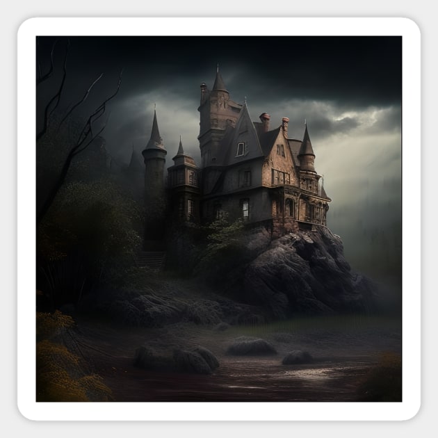 Enchanting Majestic Castle Sticker by D3monic